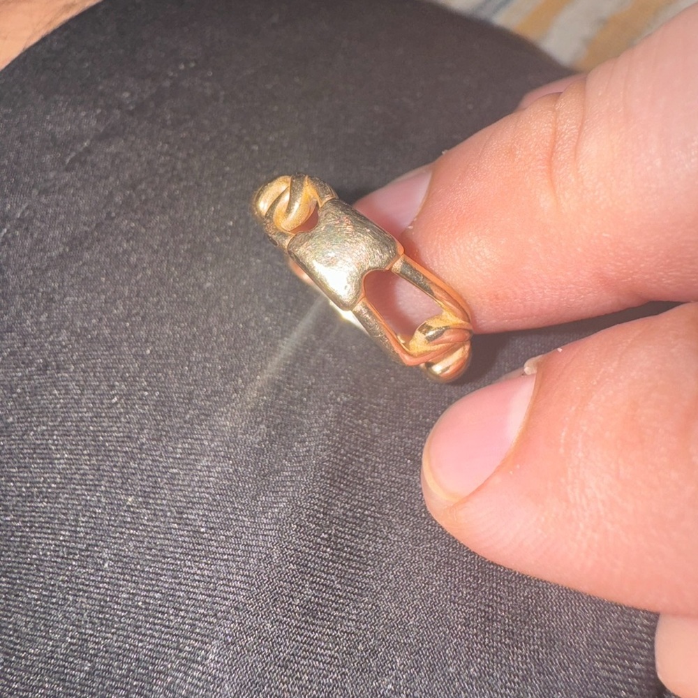 14K Gold Anchors Ring